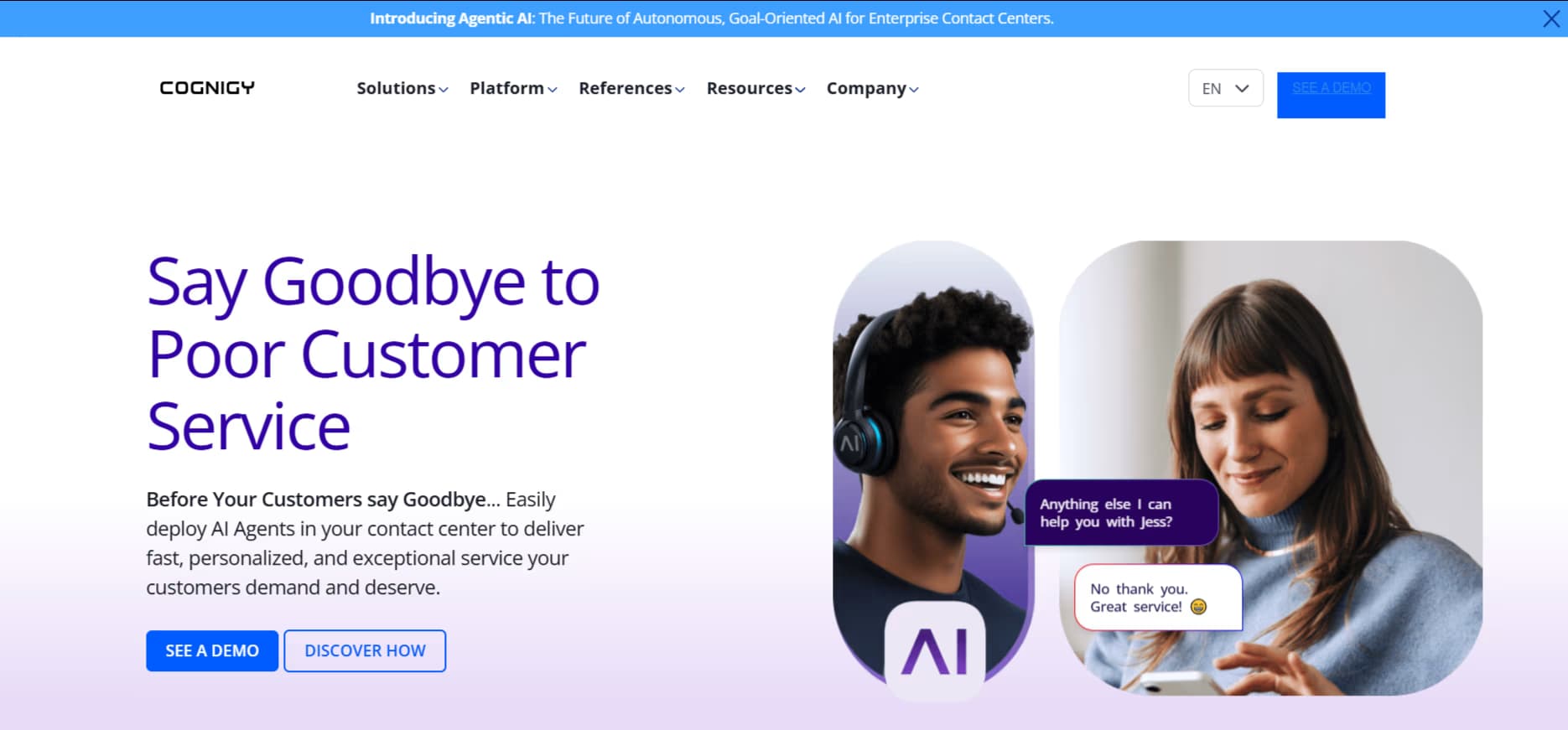 Cognigy Homepage