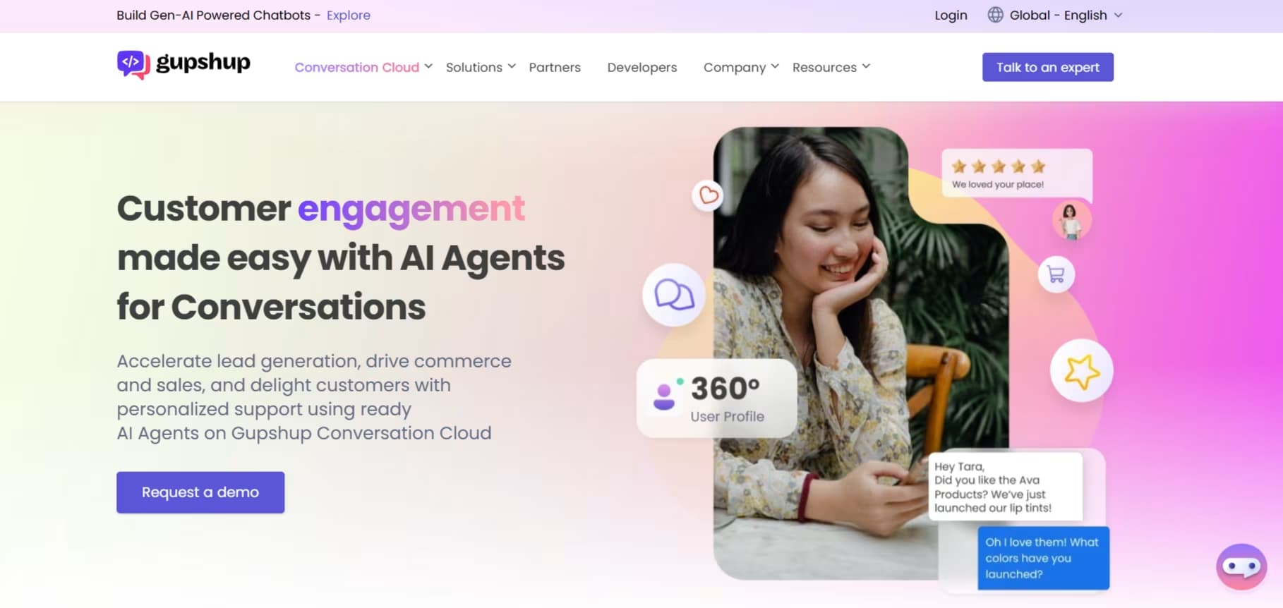 Gupshup Homepage
