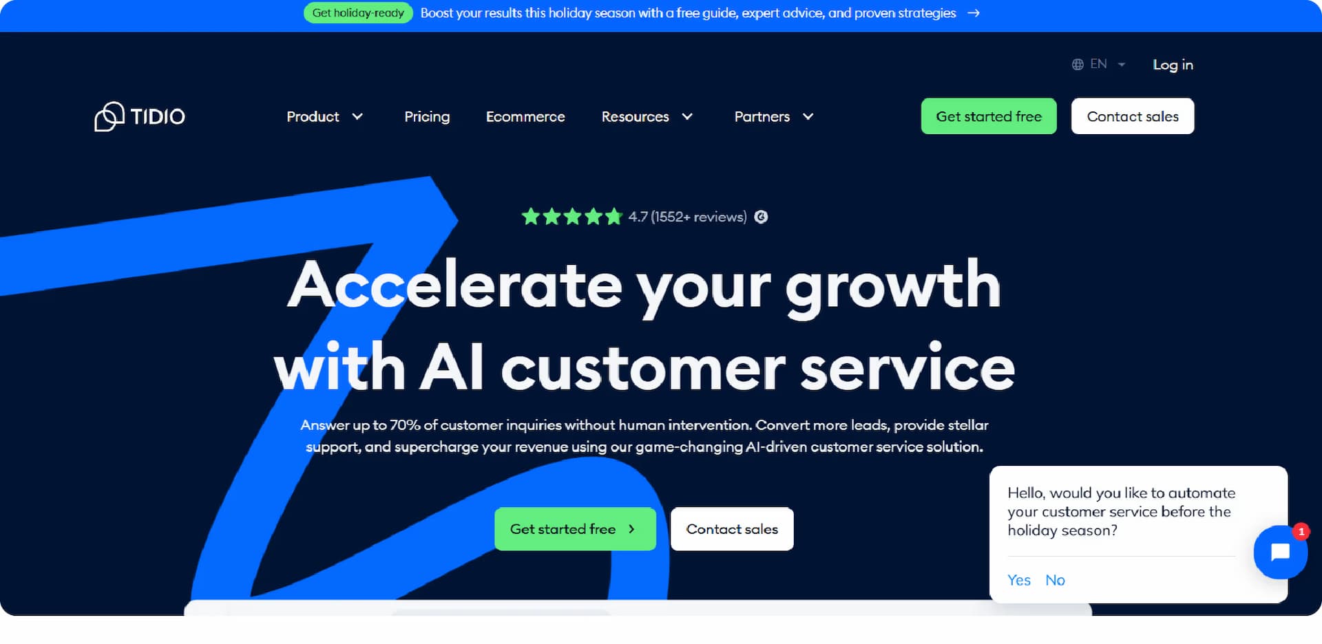 Tidio Homepage