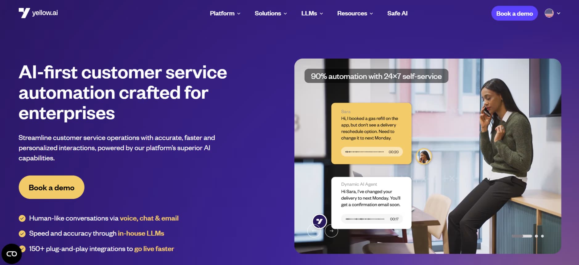 Yellow.ai Homepage