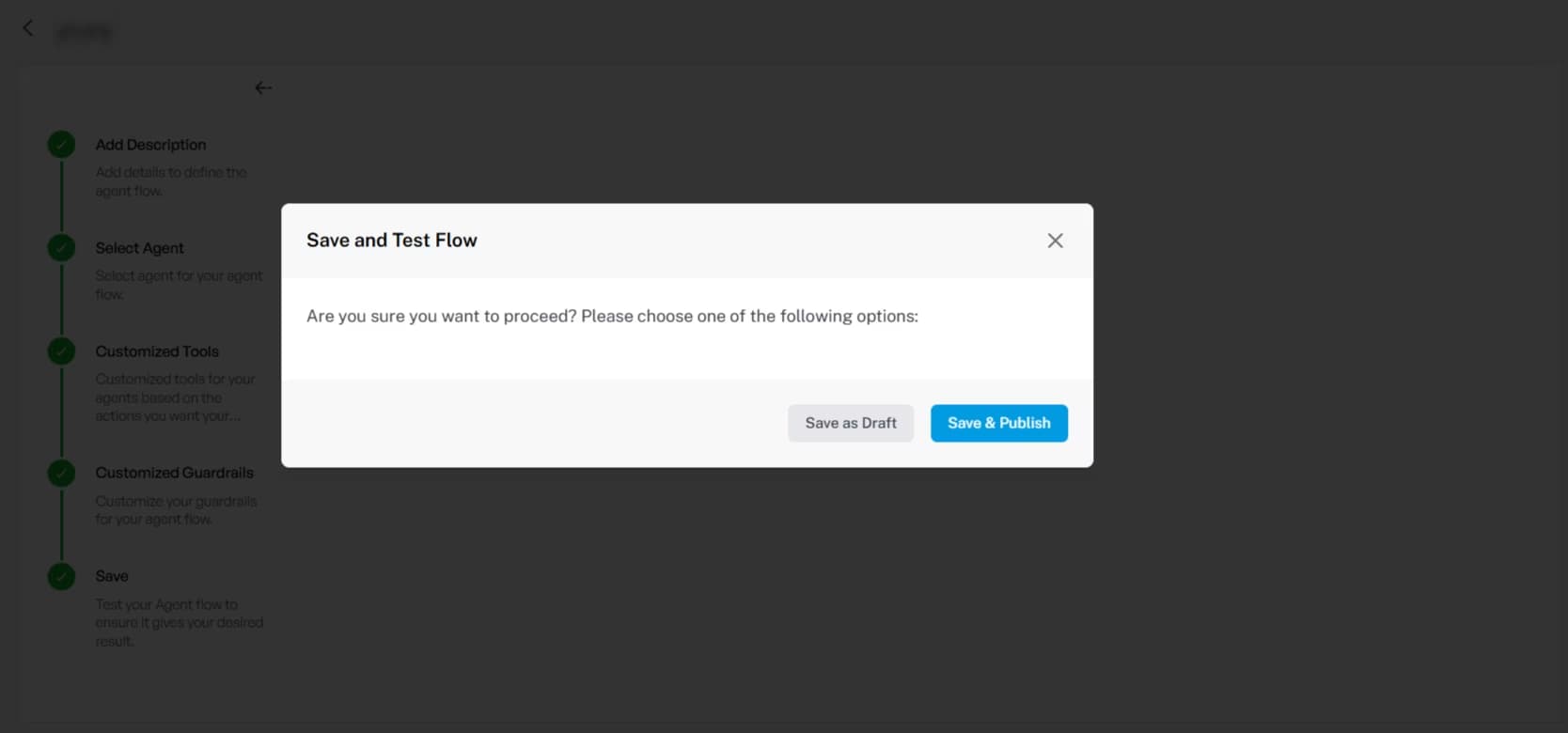 Saving custom agentic workflows