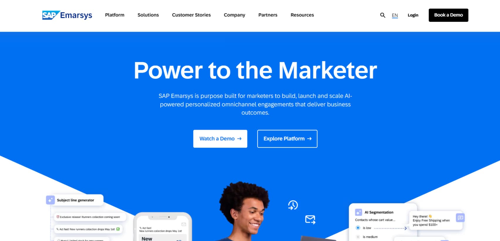 Emarsys Homepage