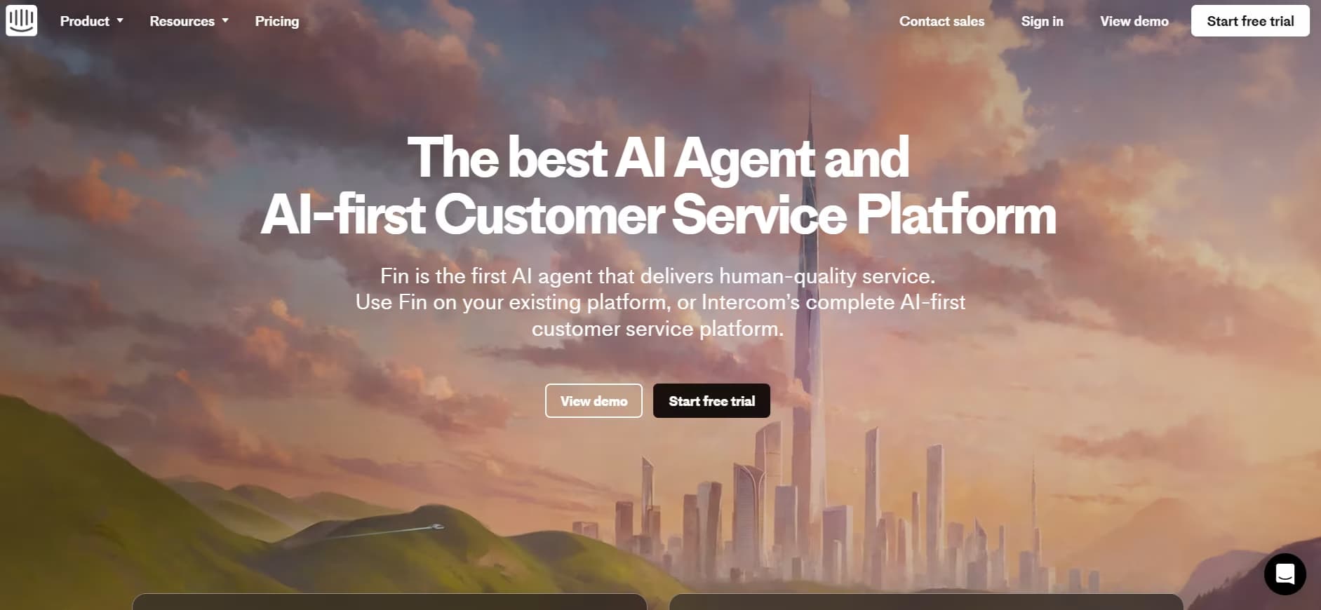 Intercom Homepage