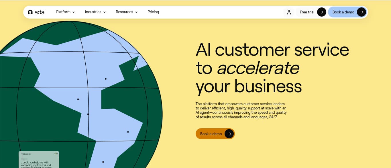Ada CX Homepage